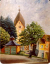 Gemaelde vor der Kirche